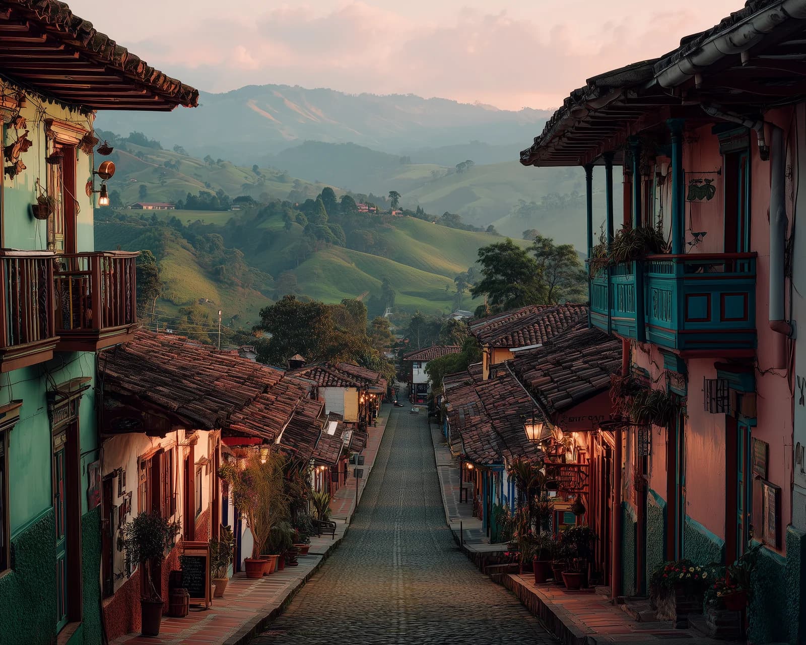 Vista aérea de Pijao, Quindío